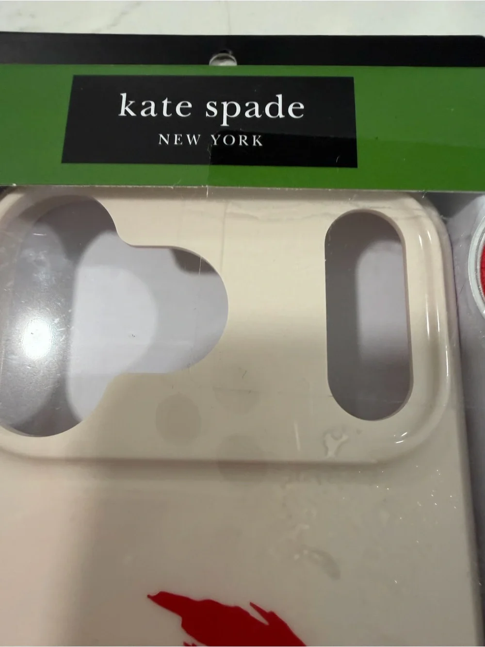kate spade Cream iPhone 17 Pro Max Protective Case with Red Crab